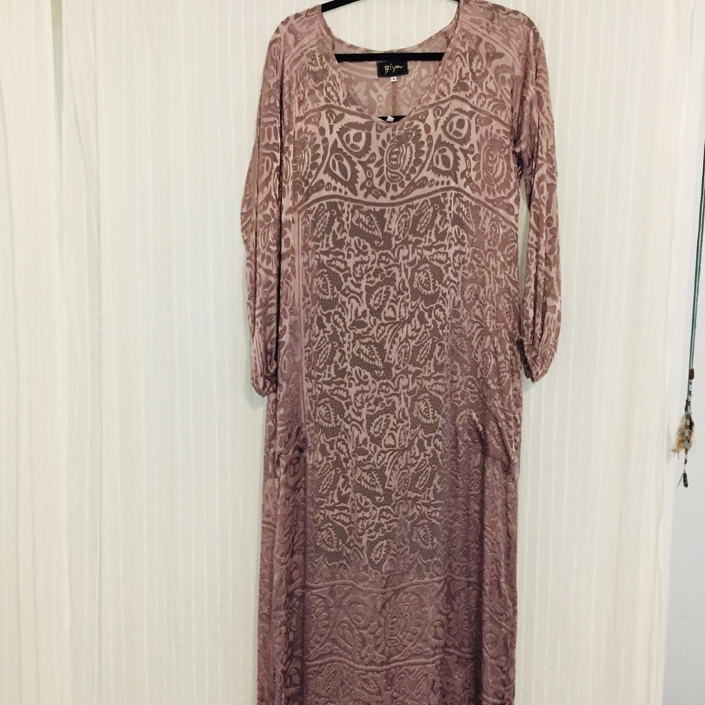 Biya by Johnny Was 100% Silk Caftan Dress - Size S
